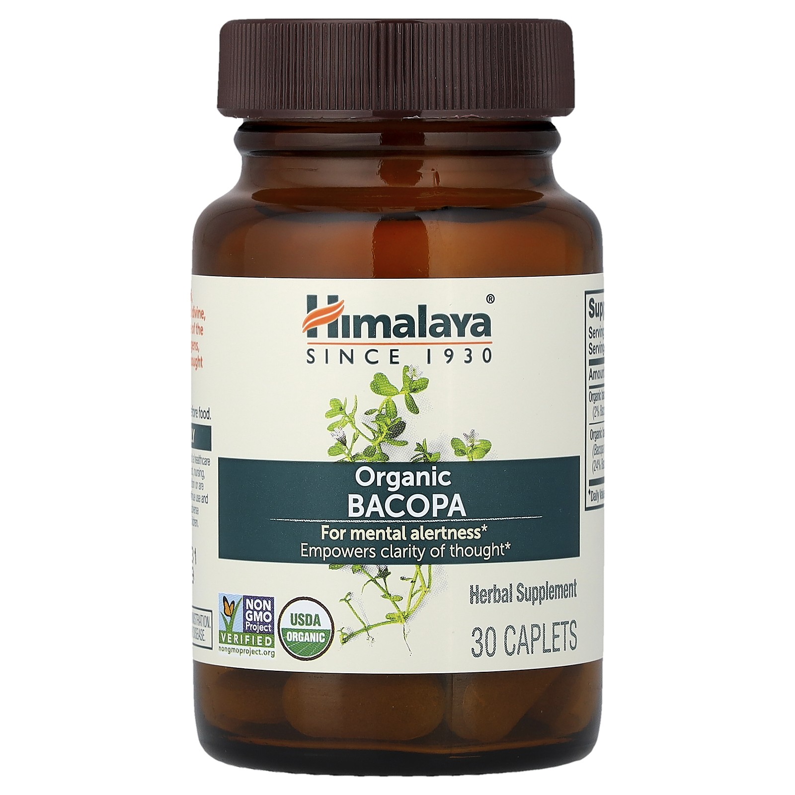 Organic Bacopa, 30 Caplets