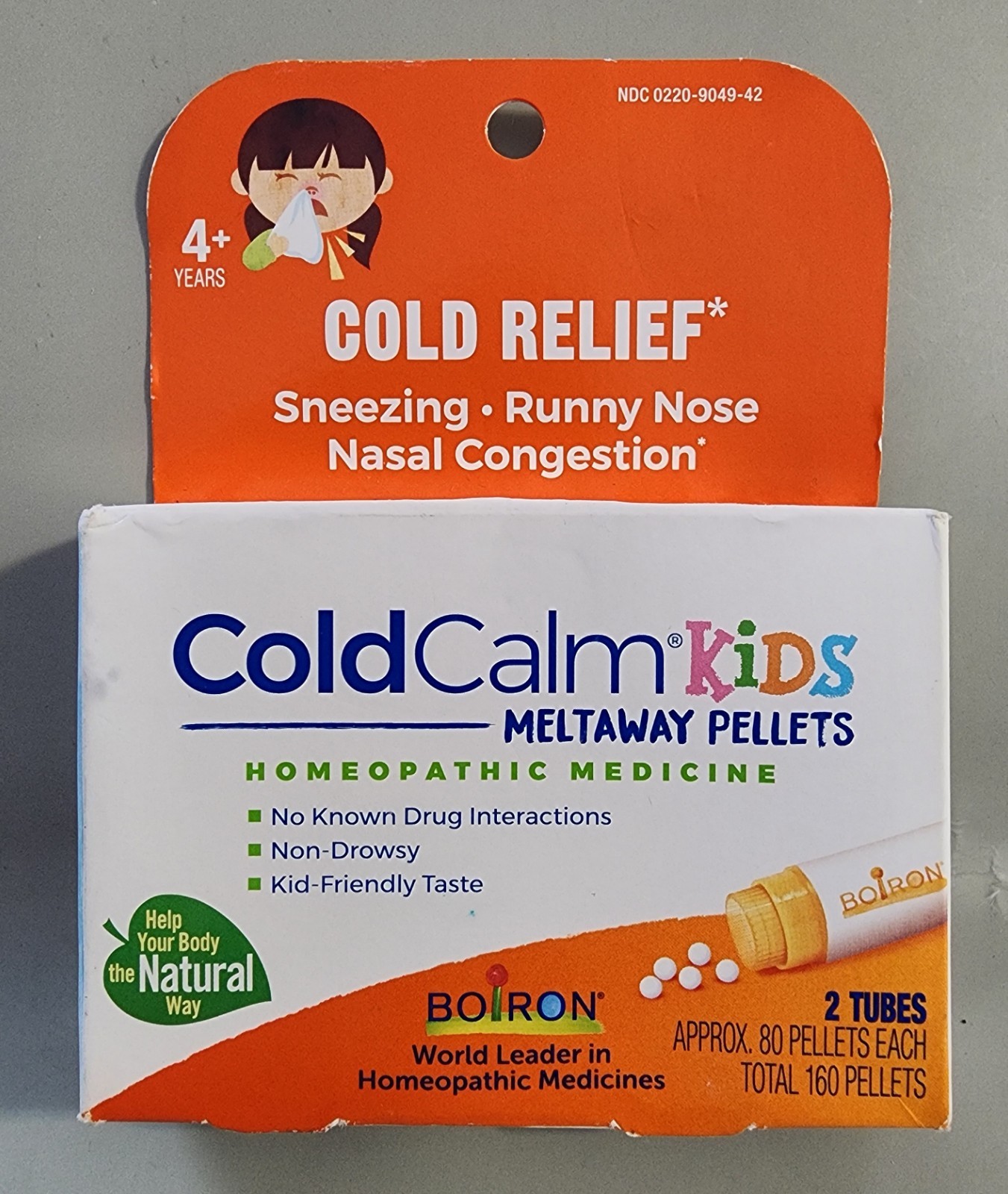 Boiron Coldcalm Kids Meltaway Pellets – 2 Tubes 160 Pellets total, Exp 07/2028