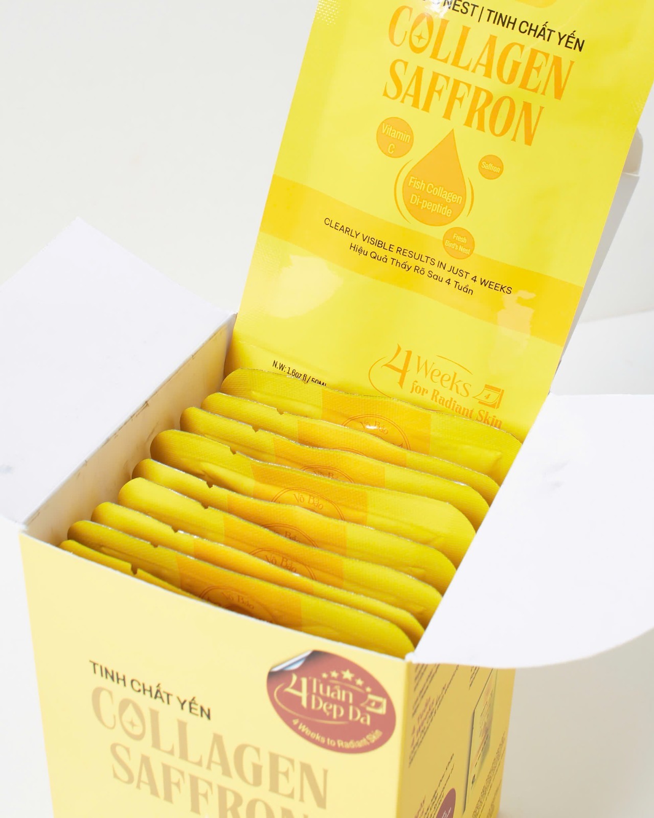 Collagen Saffron Essence Drink – Fish Di-Peptide 2500mg with Vitamin C, 30 Pcs