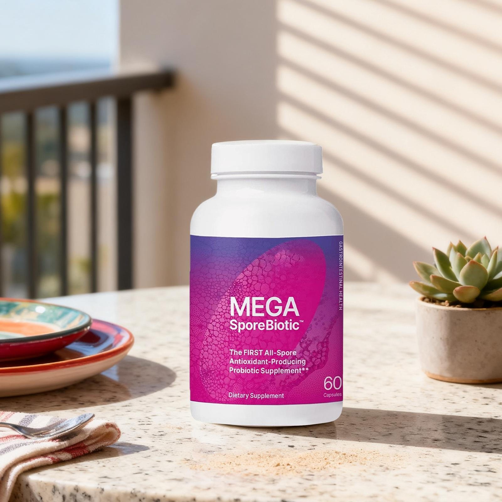 Count 60 Microbiome Labs Megasporebiotic Probiotic Capsules for Health