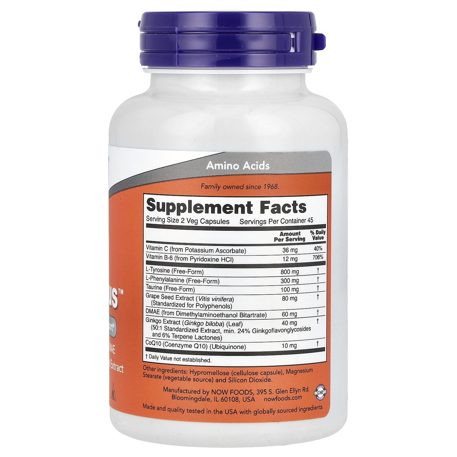 Now Foods True Focus 90 Veg Capsules GMP Quality Assured, Kosher
