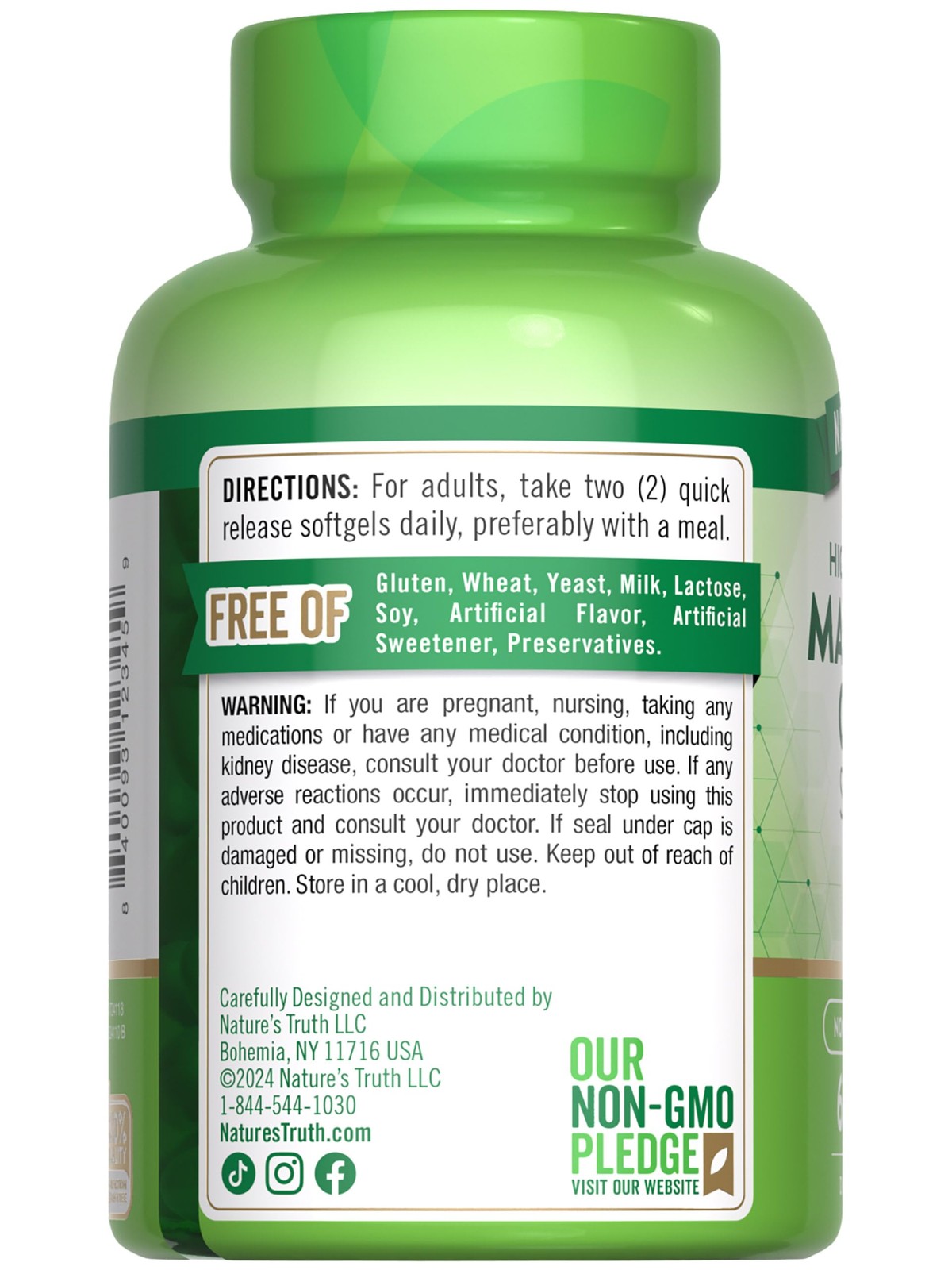 Nature’s Truth Magnesium Citrate Softgels | 250mg | 60 60 Count (Pack of 1)