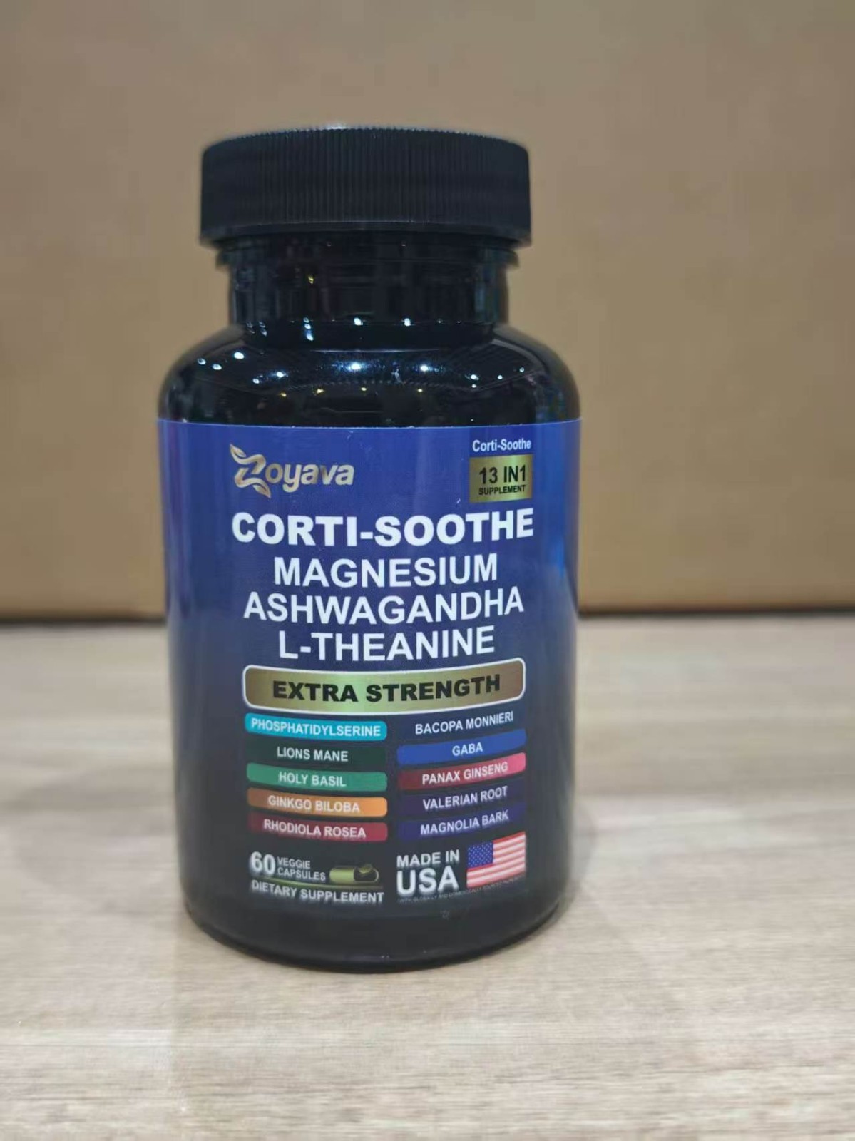 CORTI-SOOTHE Cortisol Magnesium Ashwagandha L-theanine – Relieve Stress
