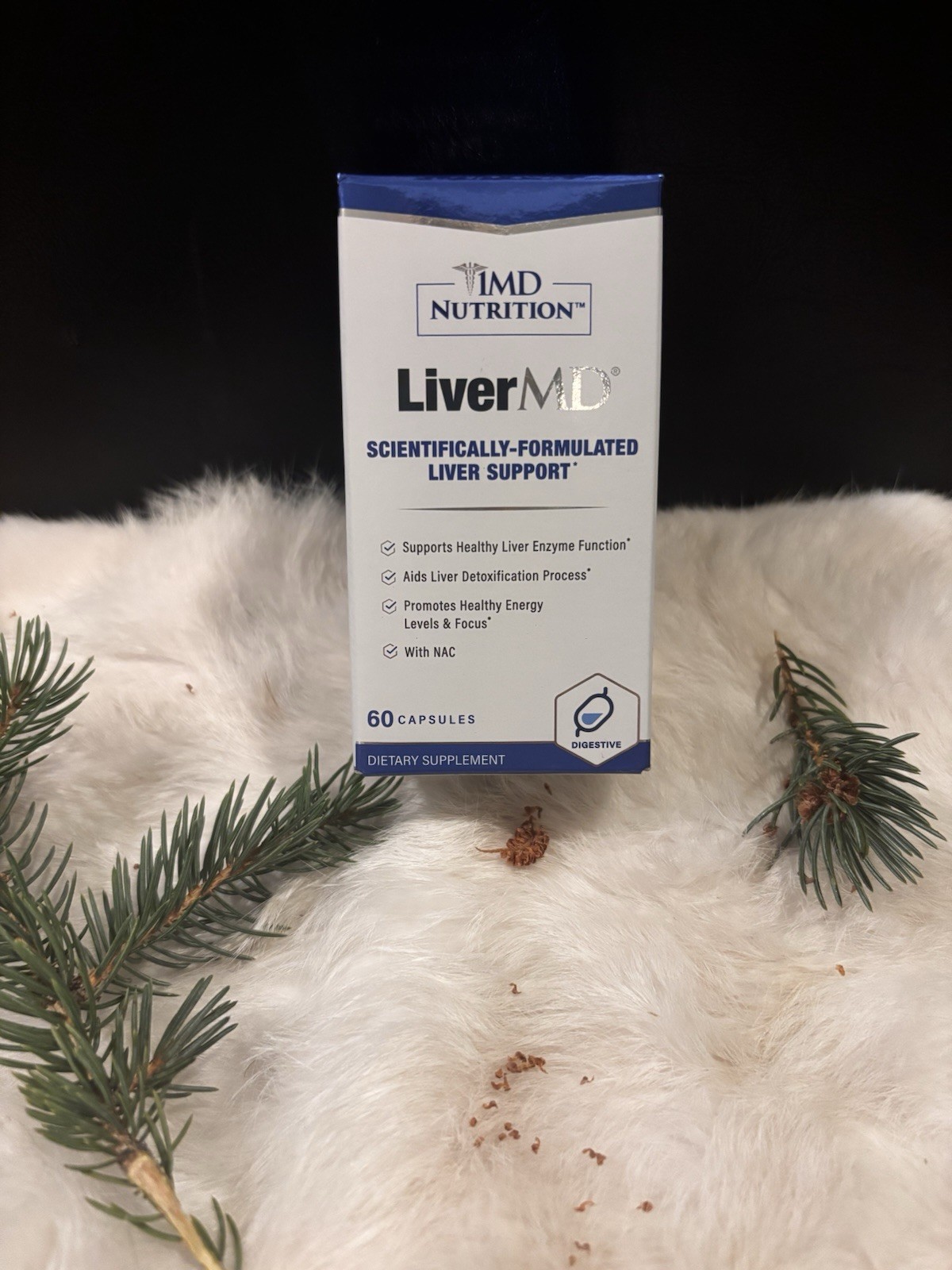 1MD LiverMD Liver Support – 30 Servings – 1 Bottle – Exp 01/2026 – NEW
