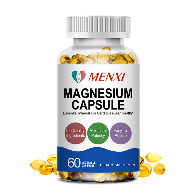 Magnesium Glycinate Capsules 500mg Per Serving-Highest Potency Capsules 60/120PC
