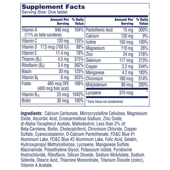 One A Day Men’s 50+ Healthy Advantage Multivitamin, Tablet, 300 Count