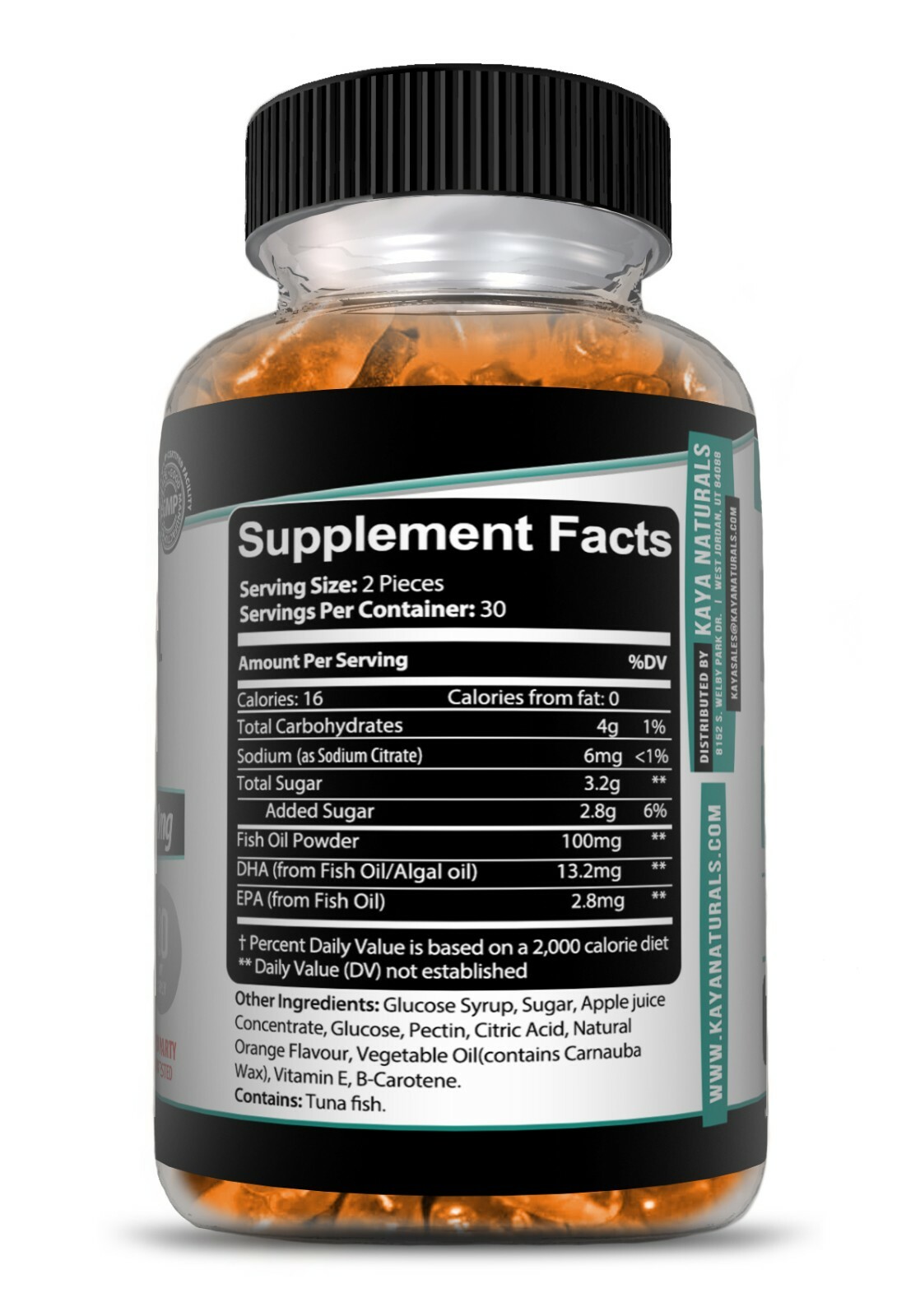 Omega 3 Gummies 60ct, Supports Joint Inflammation, Heart, Brain & Overall Health