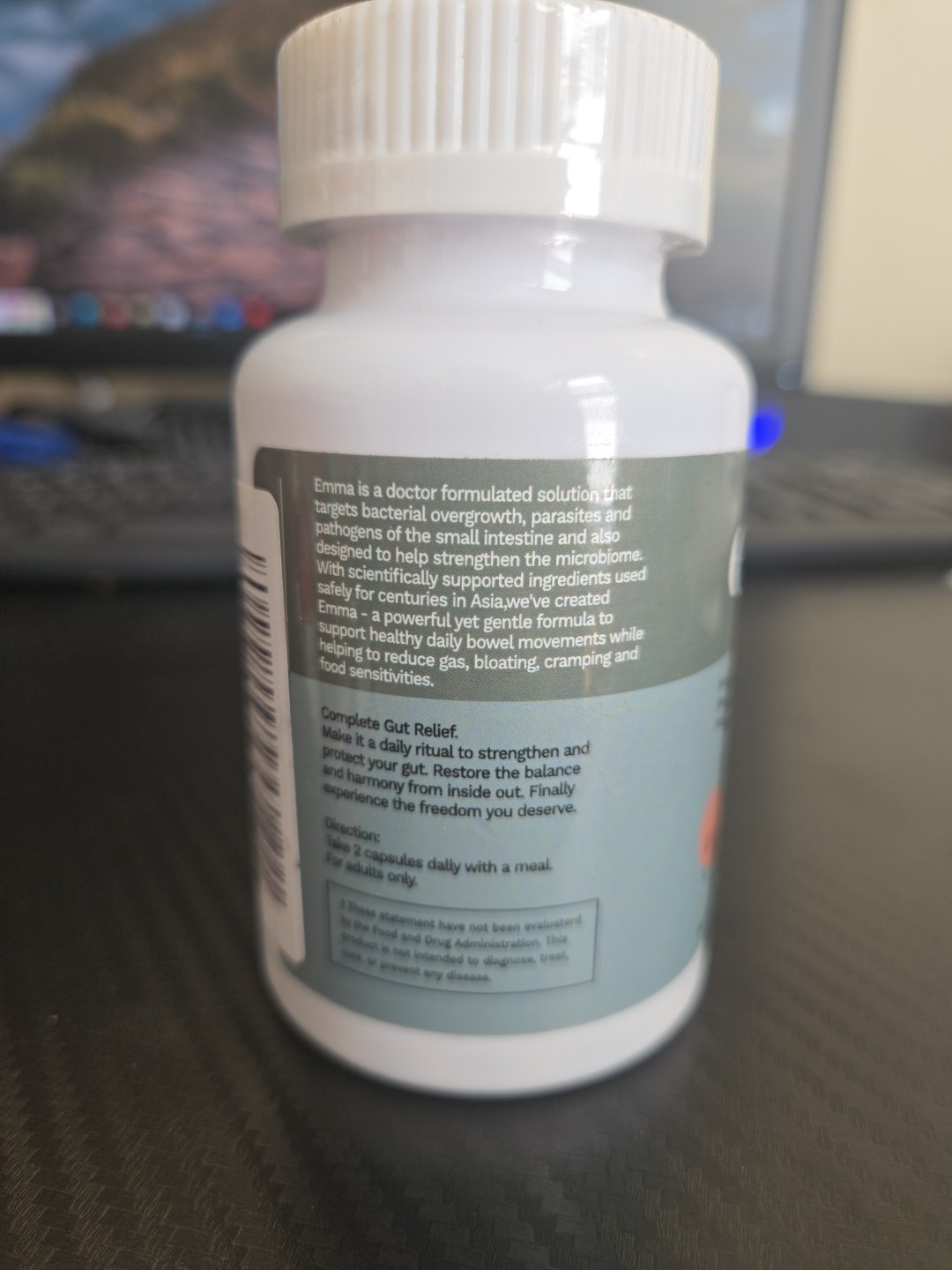 EMMA Gut Health Gas & Bloating Constipation Leaky Gut Repair 60 Caps Exp: 02/27