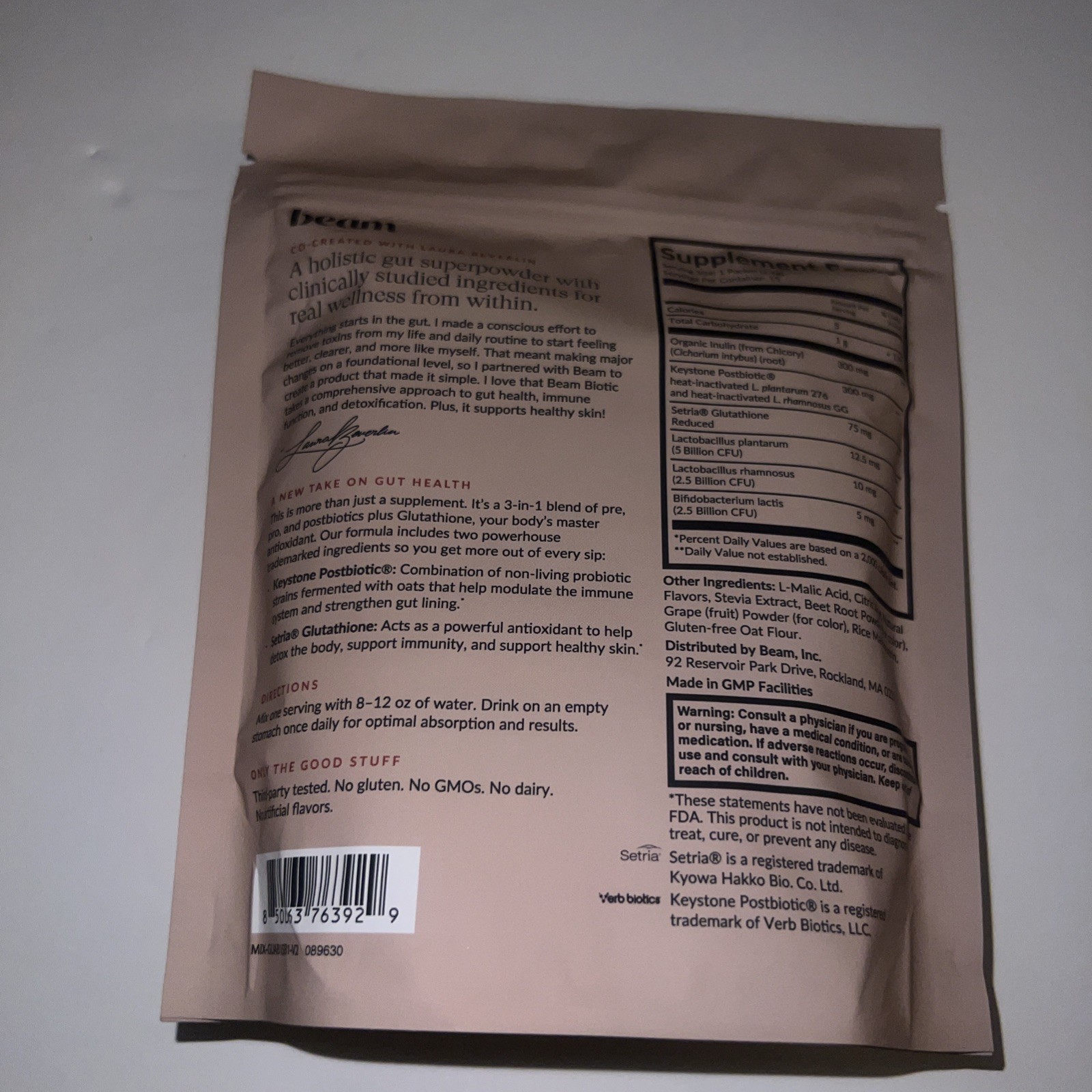 Beam Biotic Mixed Berry. 15 Servings. Exp 01/28
