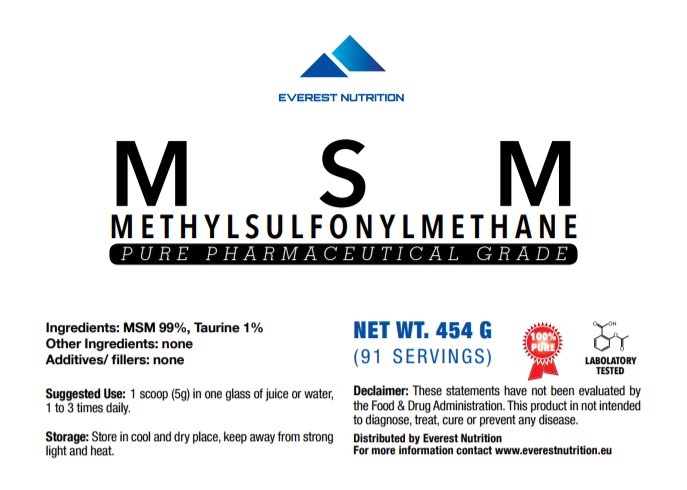 MSM Powder – Pure Organic Sulfur for Joint, Mobility, Flexibility & Recovery