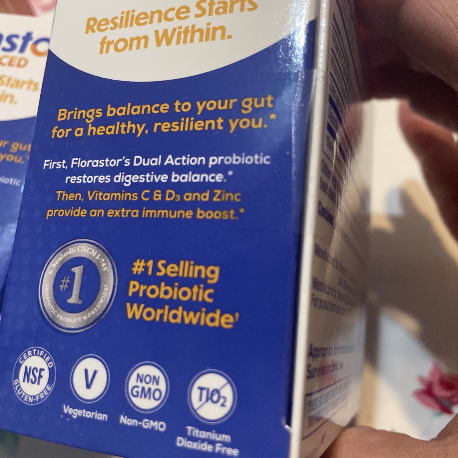 2~Florastor ADVANCED IMMUNITY Probiotic & Immune supplement 30 capsule 7/27