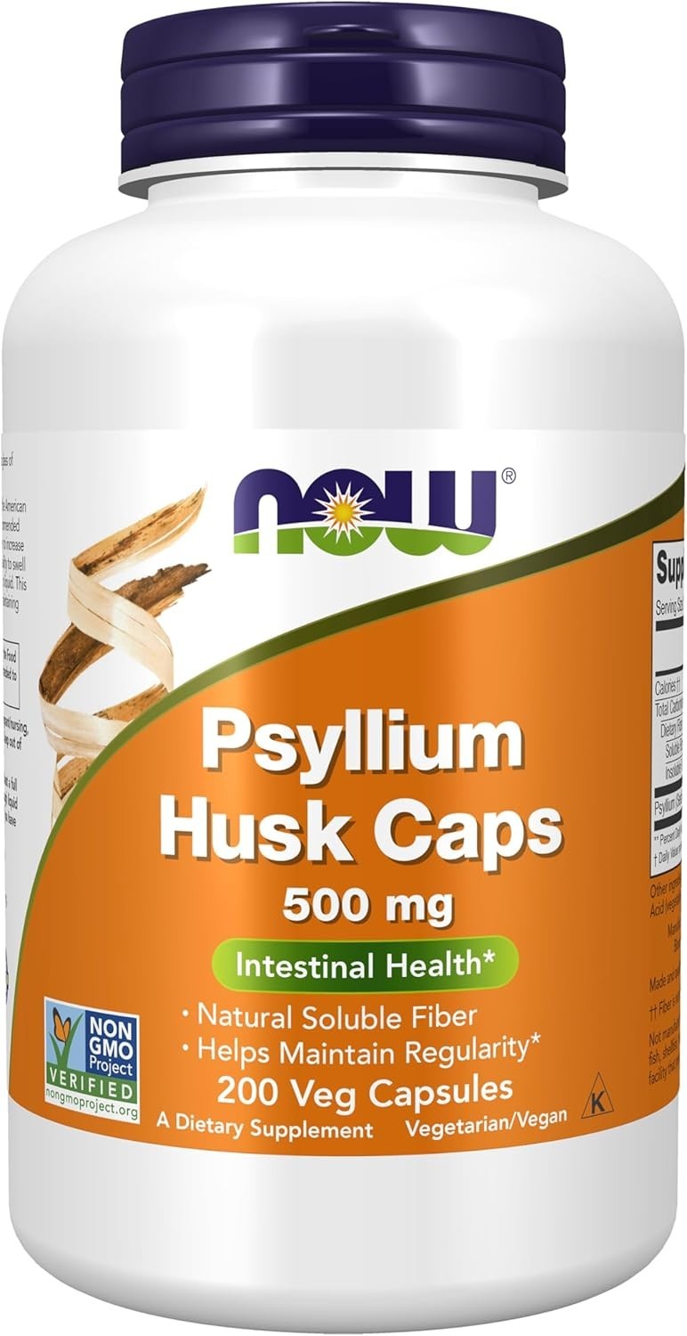 Psyllium Husk Caps, 200 Veg Capsules (0.5 g per Capsule)