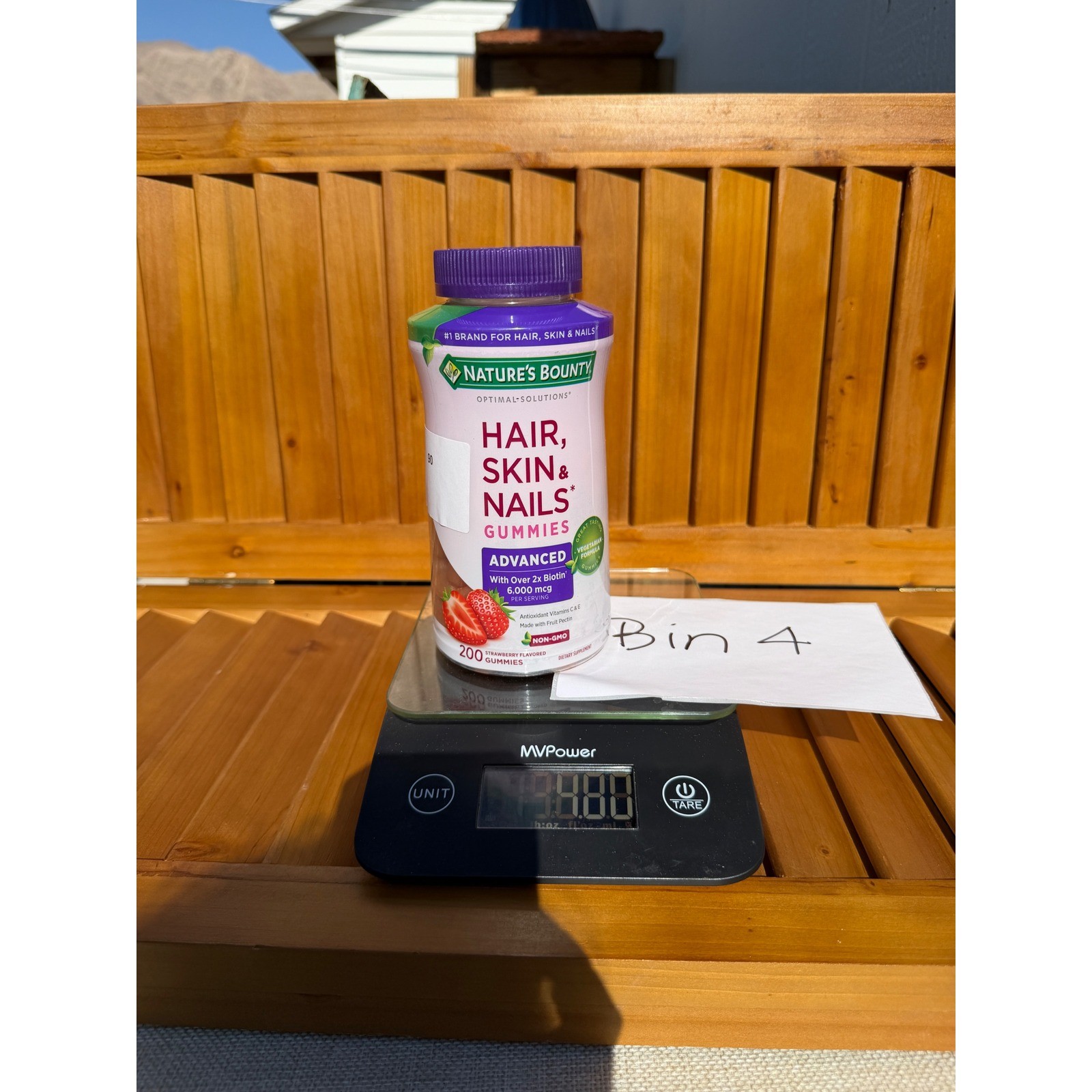 Natures Bounty Advanced Hair Skin and Nails Gummies 6000mcg Biotin 200 Count