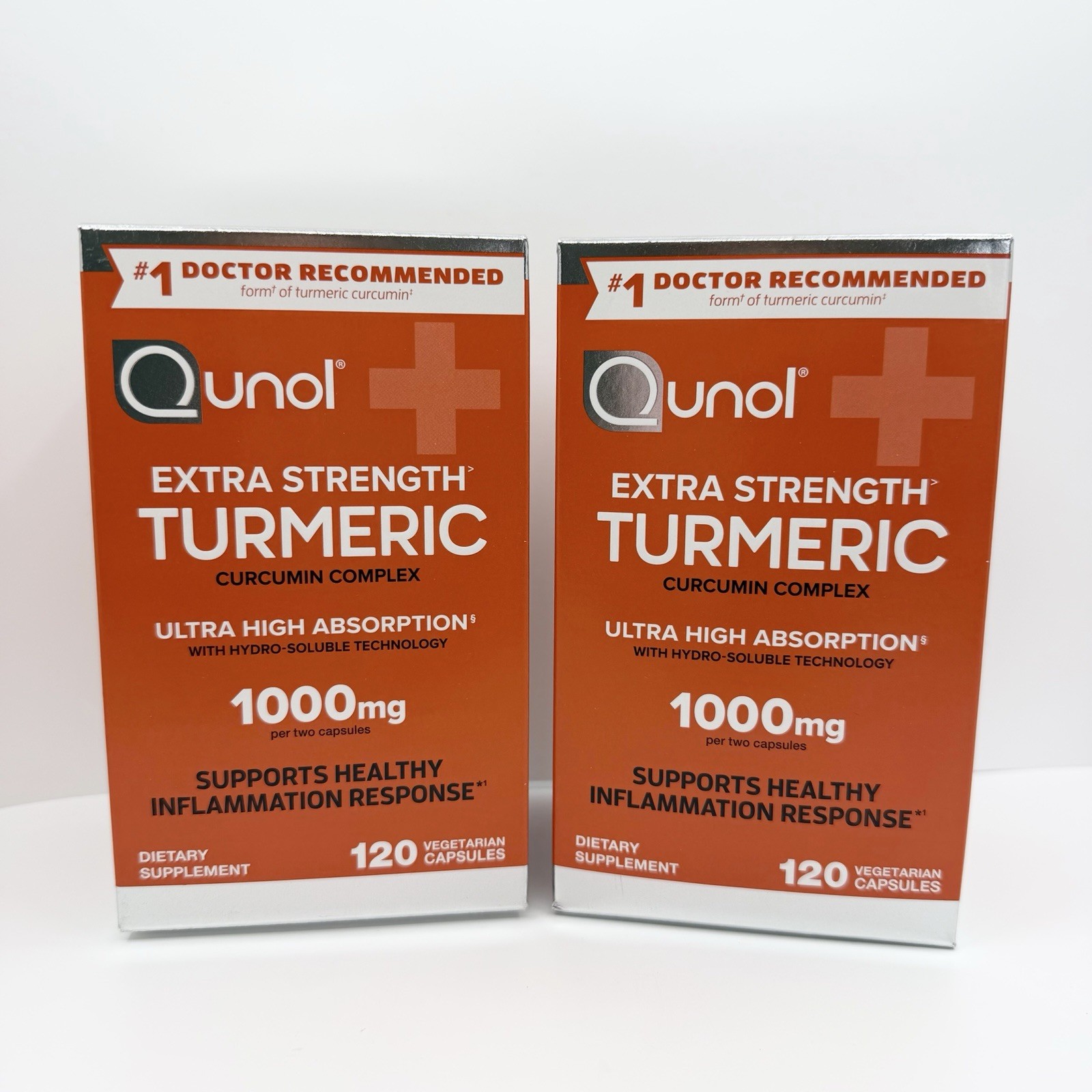 Qunol Extra Strength Turmeric 1000 mg Capsules 2 PACK New Sealed Box Exp 2028
