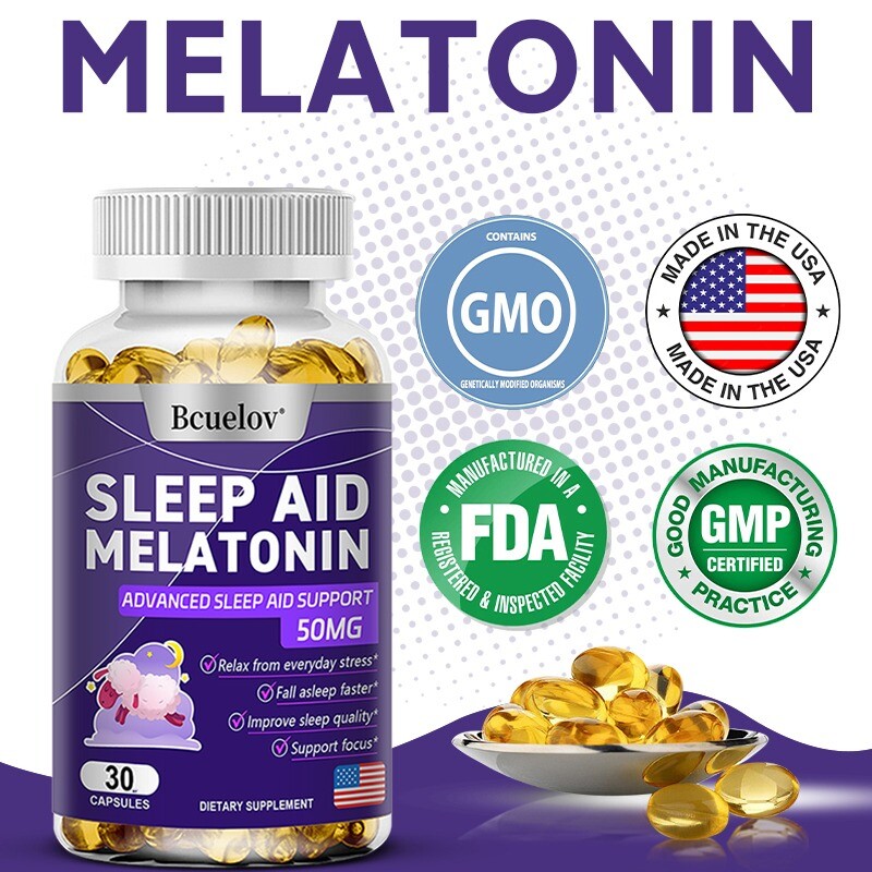 25mg Sleep Support Capsules Improve Sleep Quality Relieve Stress Sleep 30/60/120