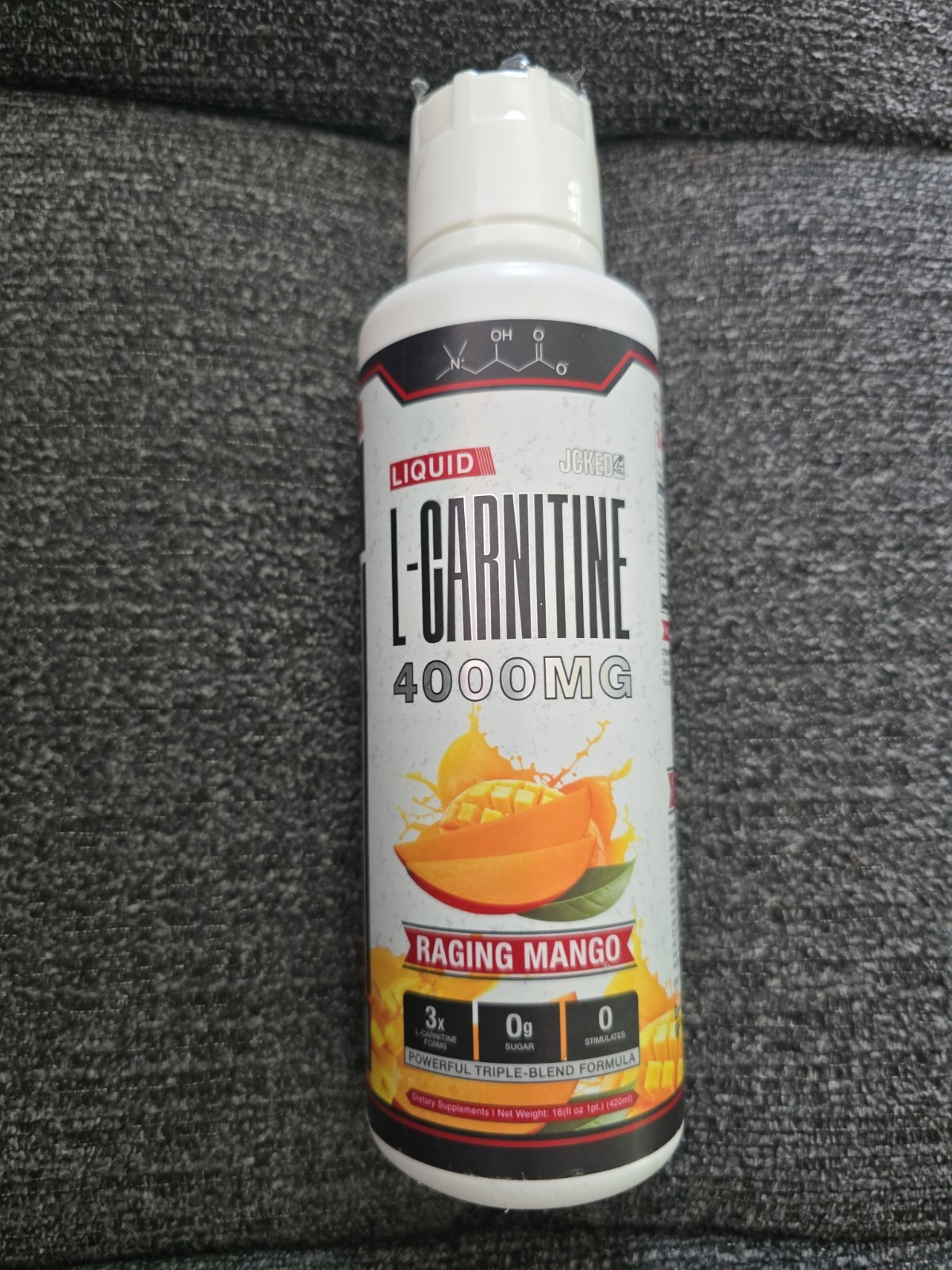 Jcked Liquid L-Carnitine 3000mg RAGING MANGO 28 Servings (CO90)