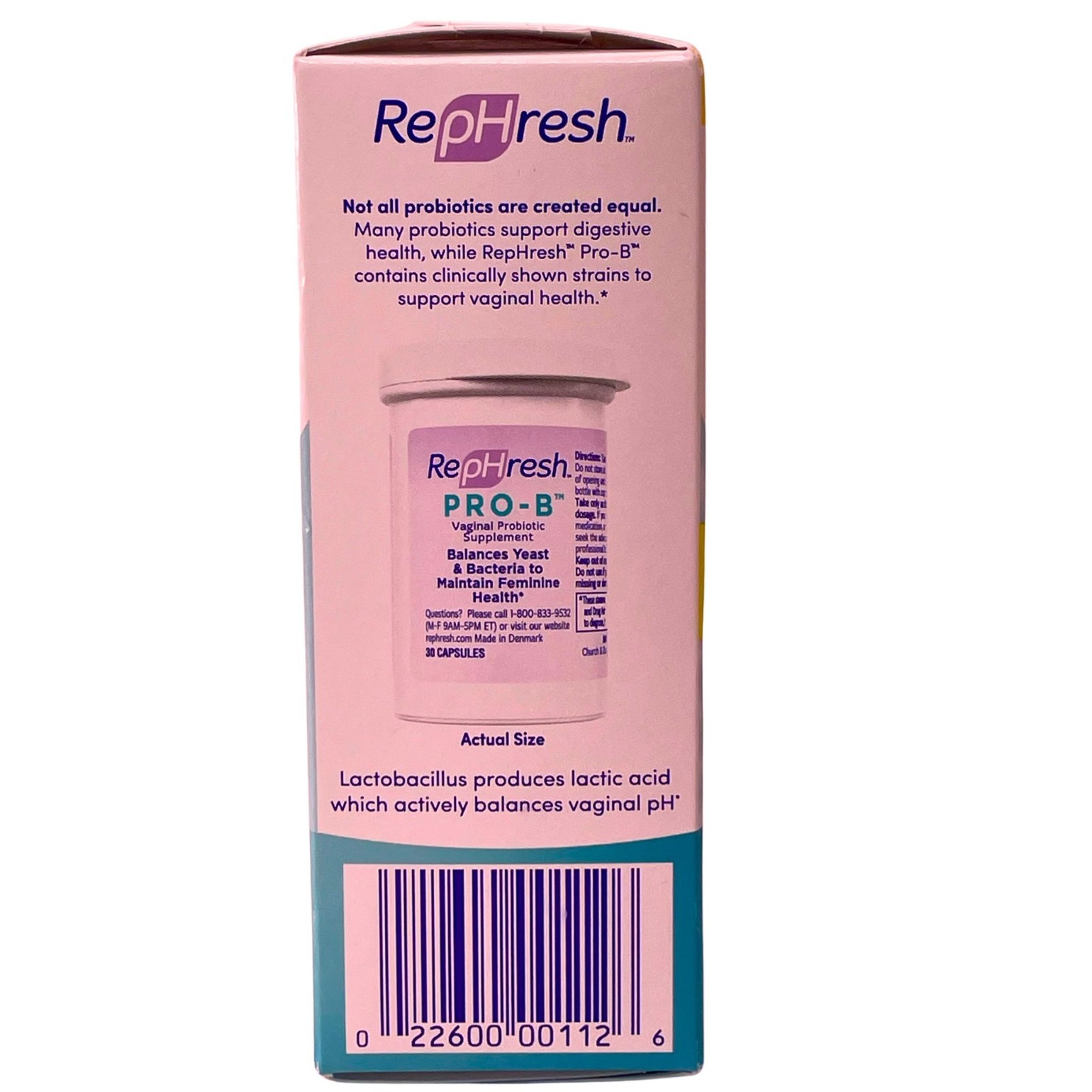 RepHresh Pro-B Vaginal Probiotic 30 Capsules 3 Pack Exp 08/2026