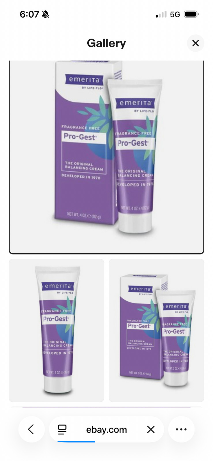 Emerita Pro-Gest Natural Balancing Cream Fragrance Free 4 oz