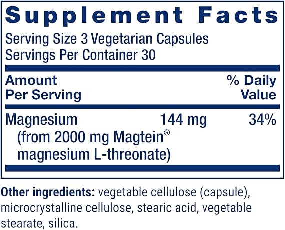Neuro-Mag Magnesium L-Threonate from 2000 mg Magtein – Life Extension 90caps