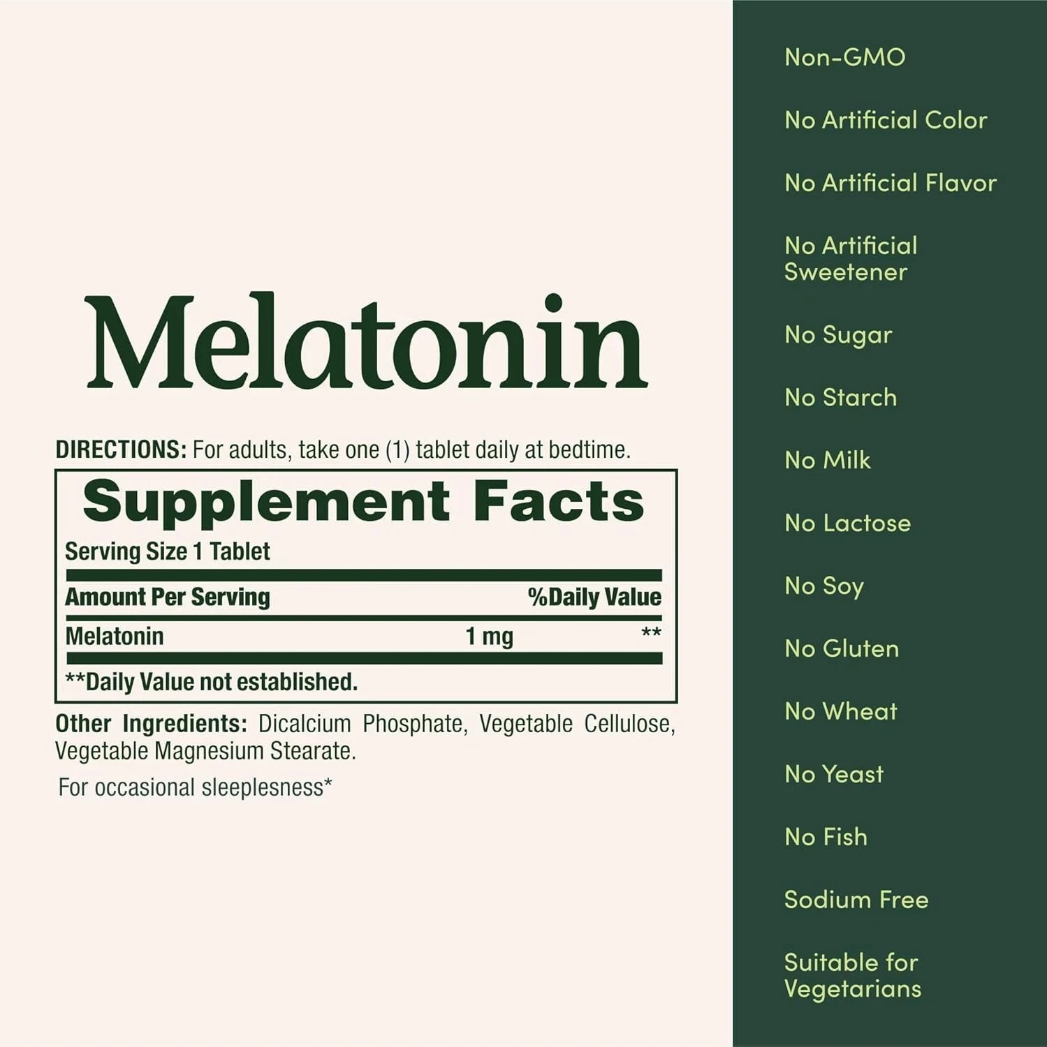 Nature’S Bounty Melatonin, 100% Drug Free Sleep Aid, 1Mg, 180 Tablets