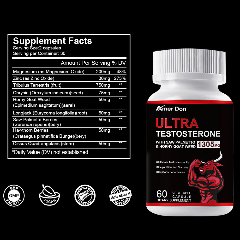 Testosteron Booster Monster Test for Men Testosterona 1305MG Stamina & Energy
