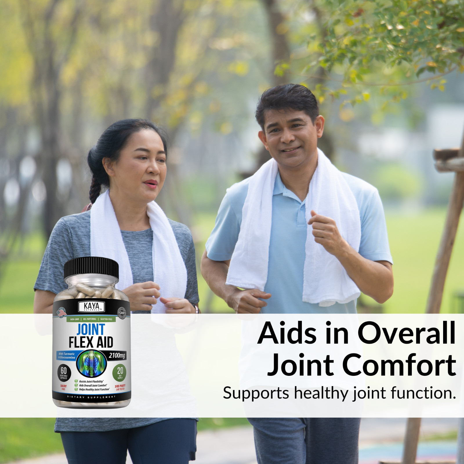 Triple Strength Pain Relief Supplement, Joint Support Glucosamine, Turmeric, MSM