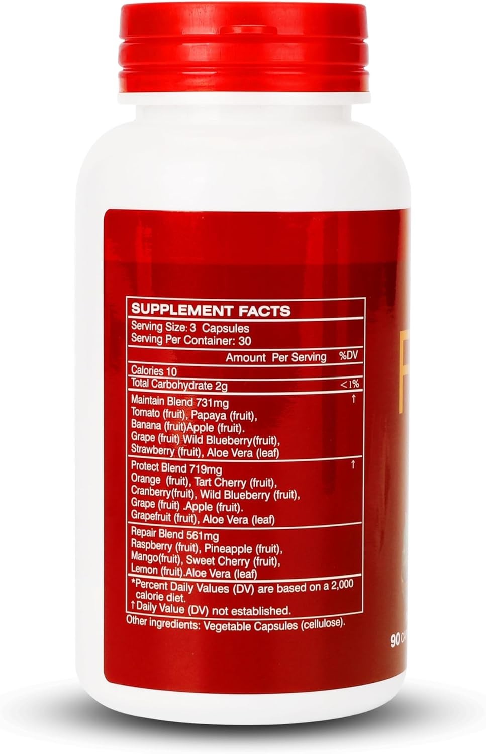 Fruits and Veggies Supplement Balance of Daily Nature 180 Capsules – 2 Bottles