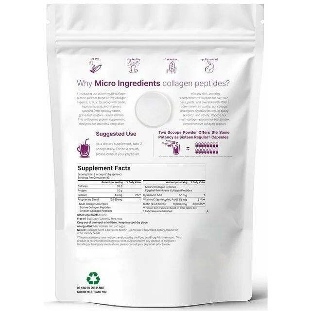 Multi Collagen Powder 2 lb – Hydrolyzed Protein Peptides