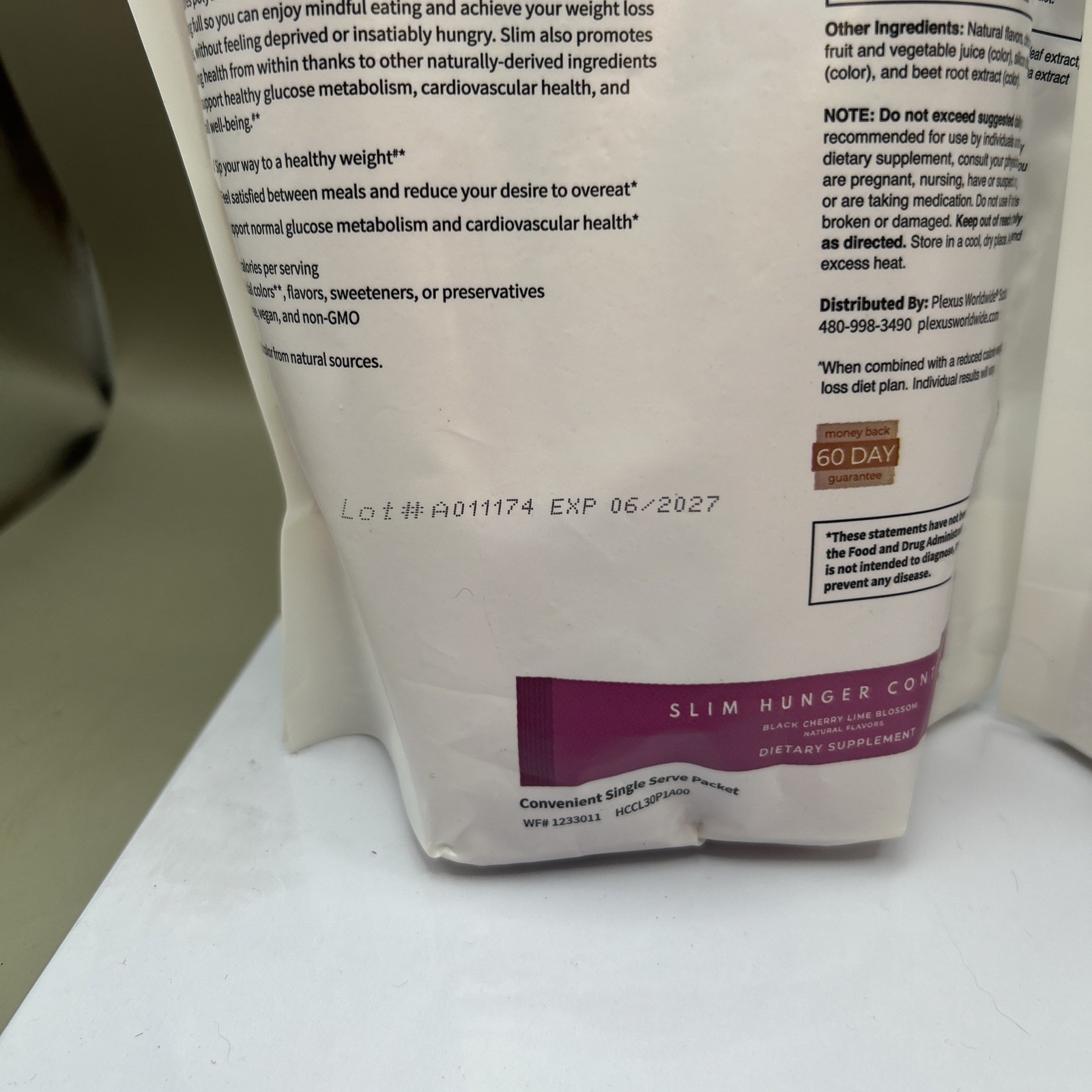 Slim Microbiome Activating Plexus Raspberry Lemon Watermelon 30 Slim Hunger 30
