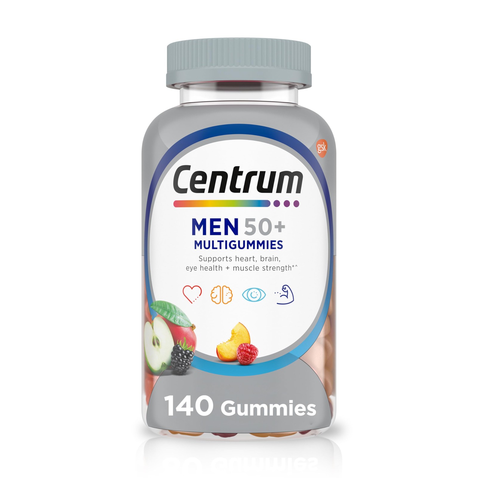 Centrum MultiGummies for Men 50 Plus, 140 Count (Pack of 1), N/a