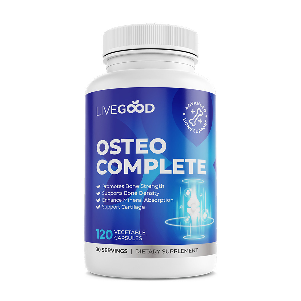 LiveGood Osteo Complete Advanced Bone Support Strong Lifelong Vitality 120pc NEW