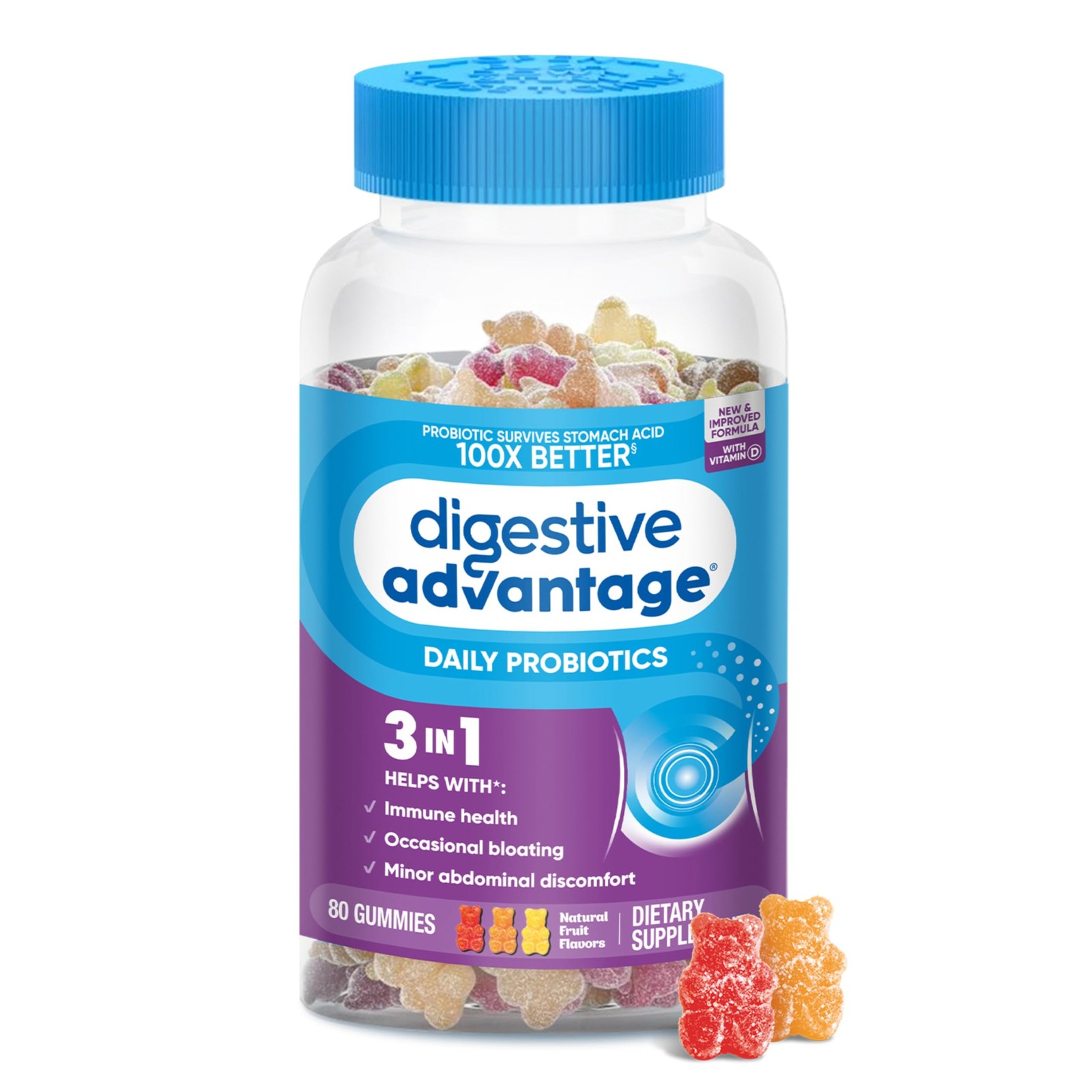 2 PACK Digestive Advantage Probiotics*02/2027*Gummies, 80ct each