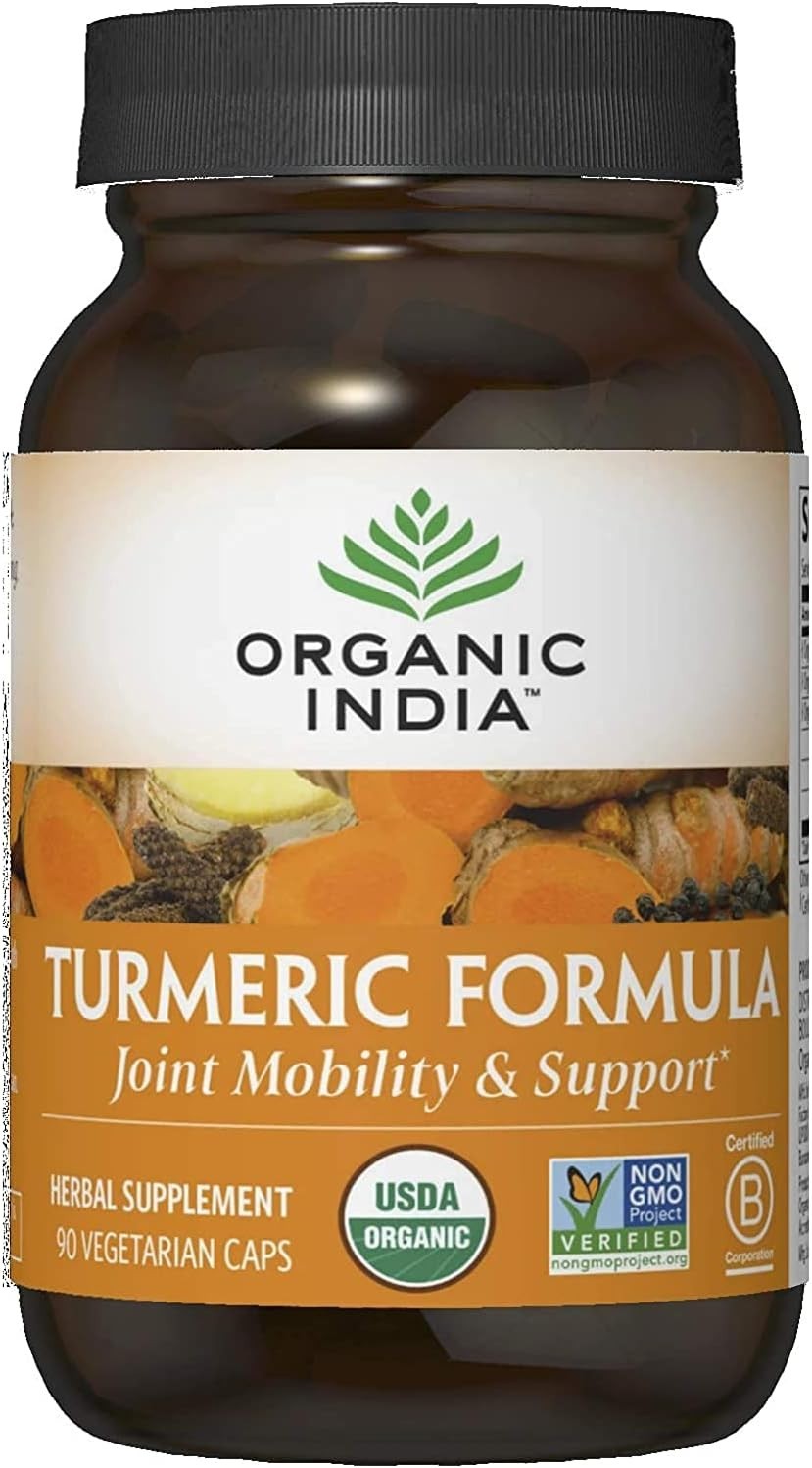 Organic India Turmeric Curcumin Herbal Supplement 90 Capsules *EXP 08/2027*