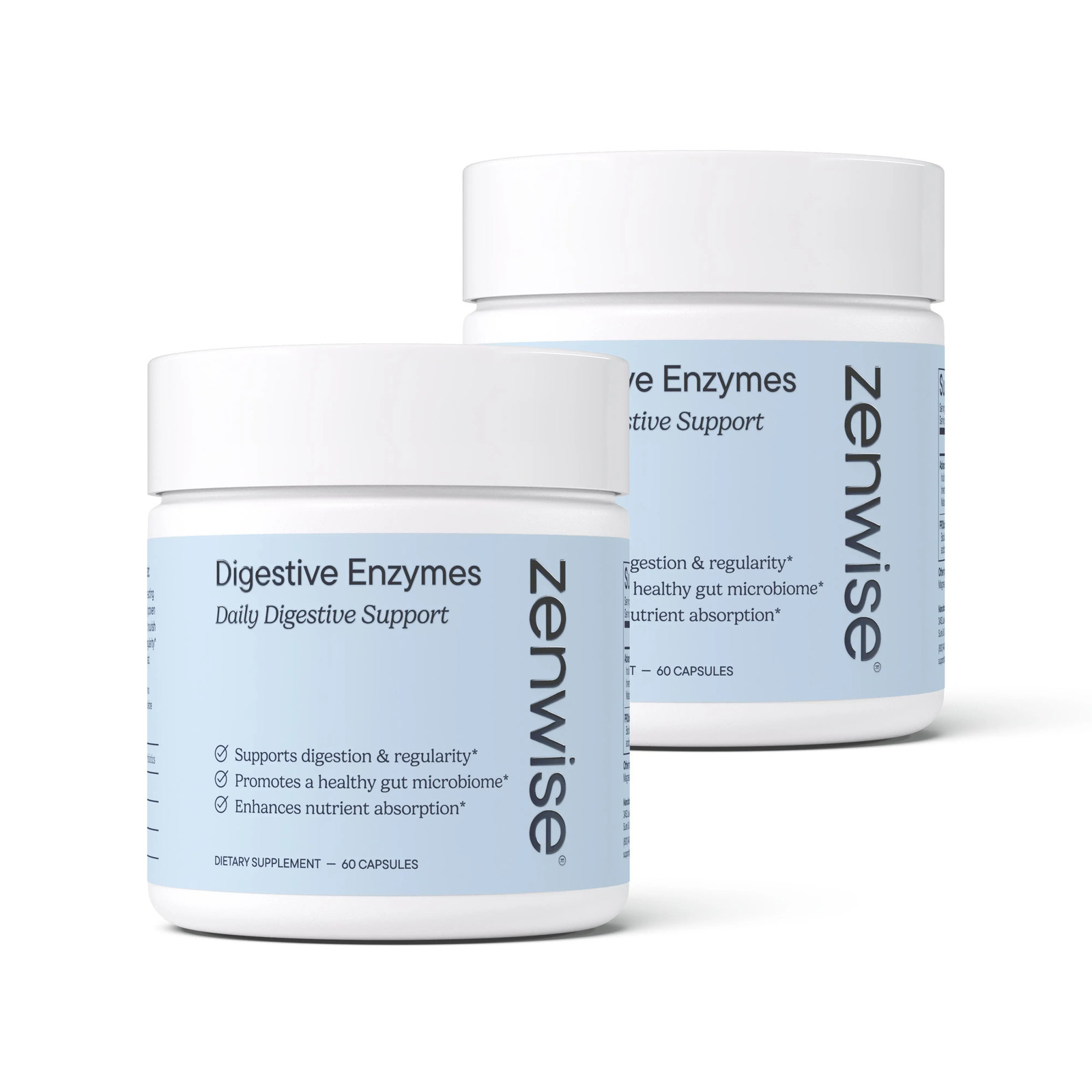 Zenwise Digestive Enzymes with Probiotics and Prebiotics for Gut Health and Bloa