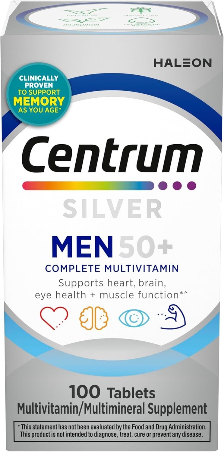 Centrum Silver Men 50+ Multivitamin Multimineral Tablets 100 Ct Exp Date 04/27