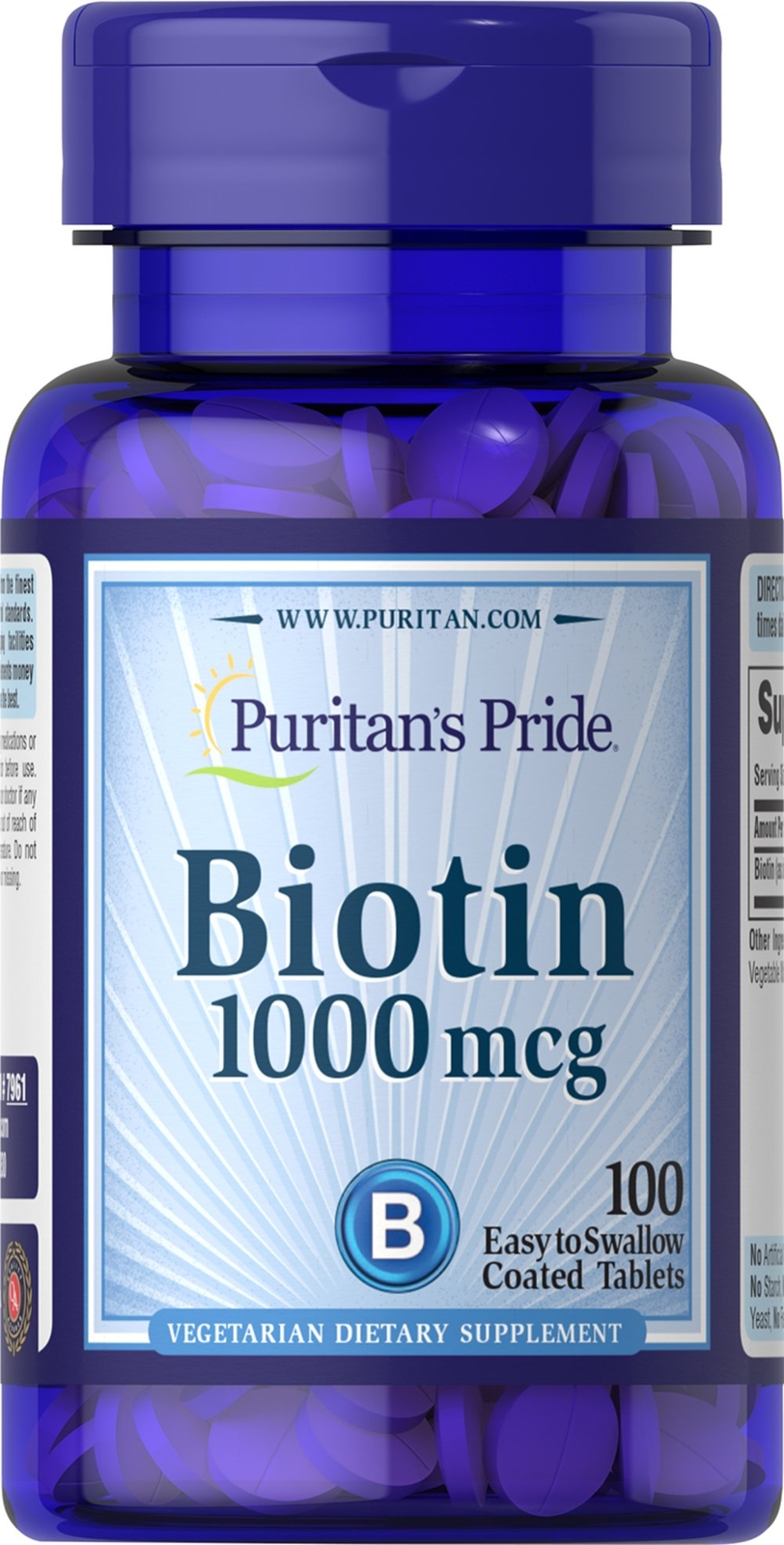 Puritan’s Pride Biotin 1000 mcg – 100 Tablets