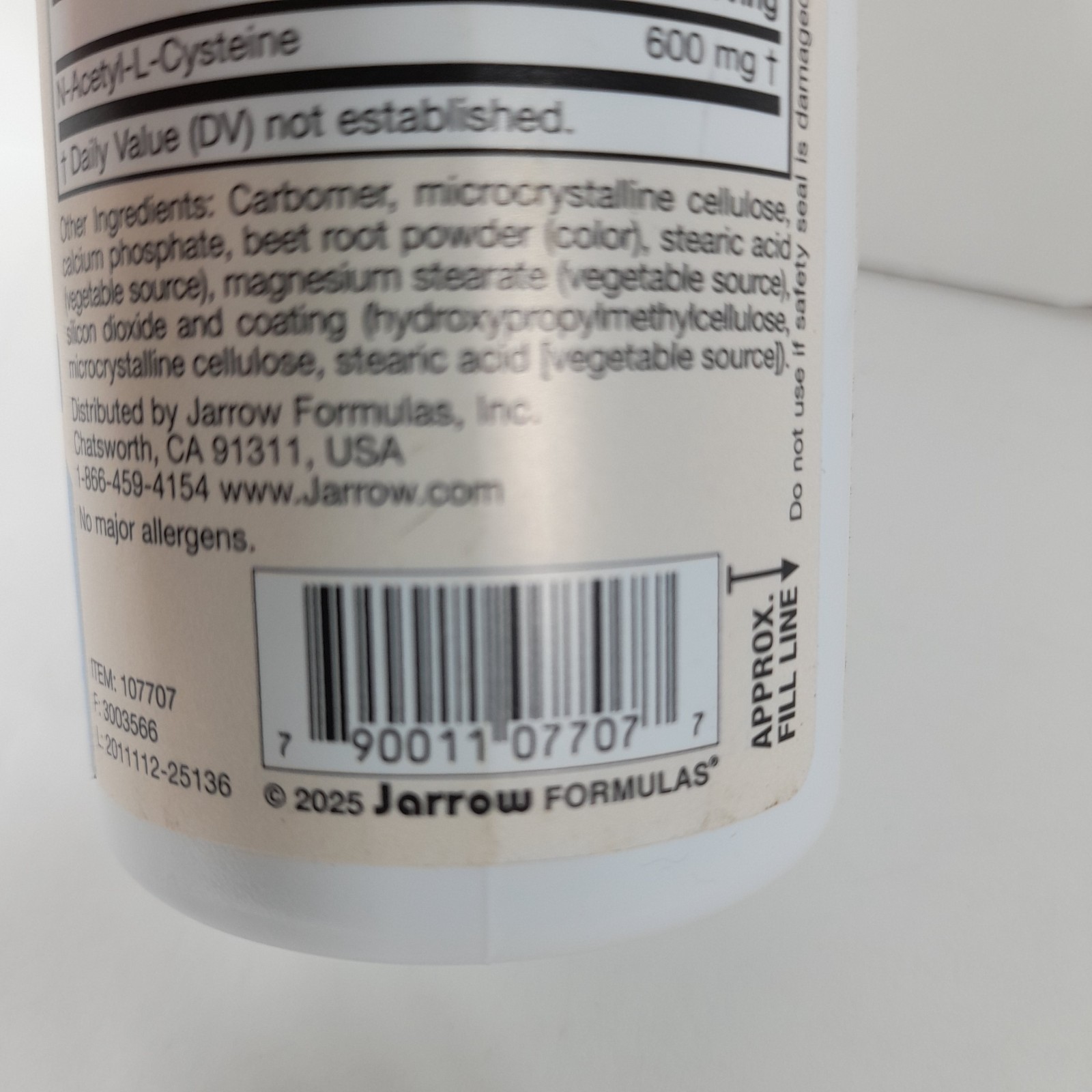 Jarrow N-A-C Sustain (600mg) 60 tabs. Free shipping