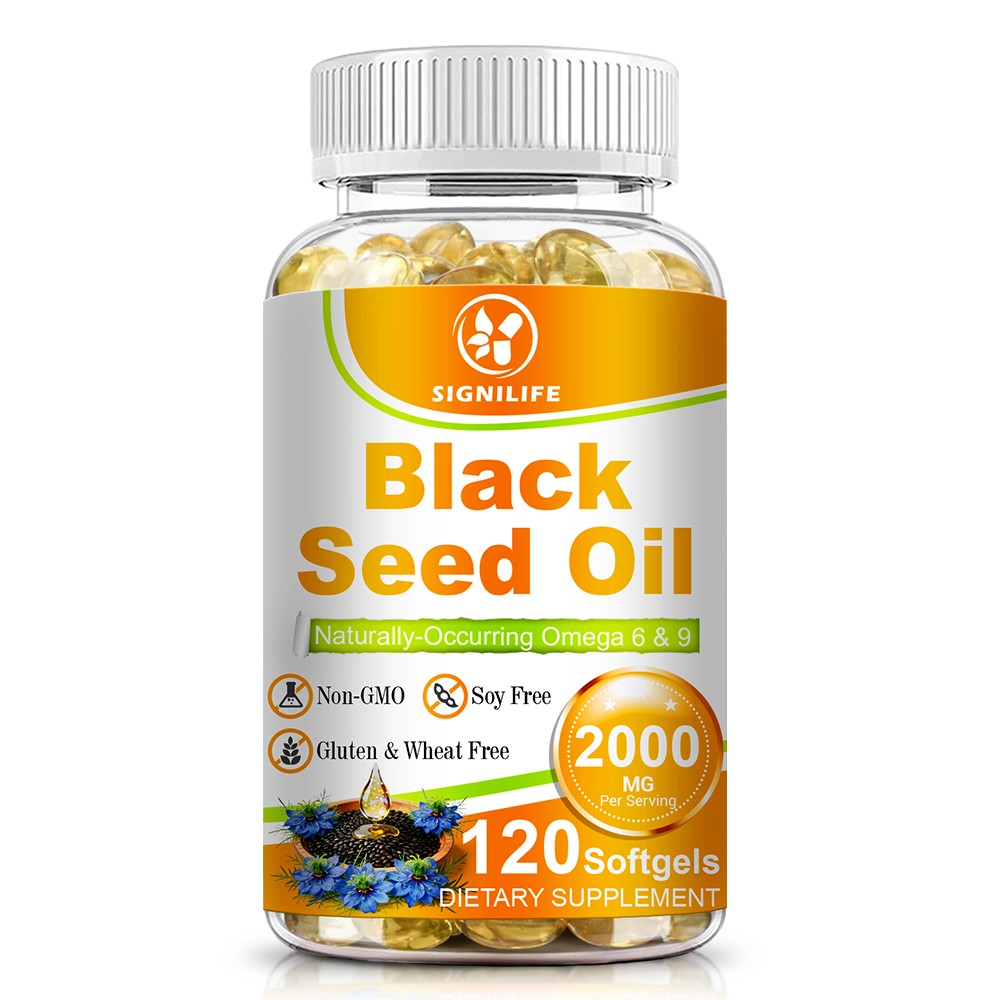 Black Seed Oil Capsules 2000mg 120 Count Softgels -Premium Cold Pressed Non-GMO