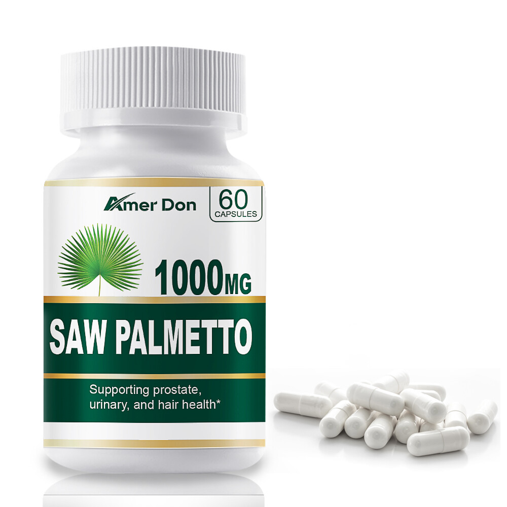 Saw Palmetto 1000mg Capsules Prostate UTI Urinary Tract Hair Loss US STOCK