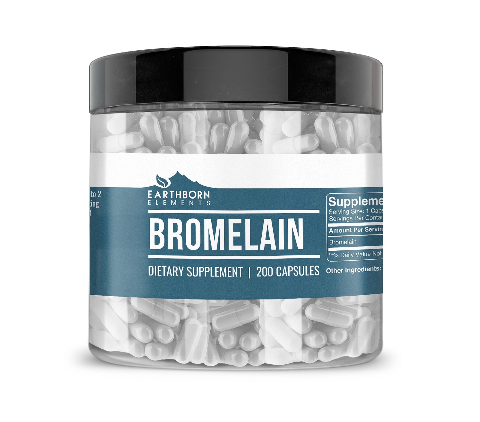 Earthborn Elements Bromelain 200 Capsules Pure Undiluted No Additives