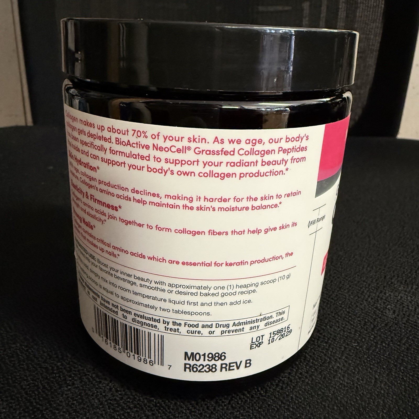 NeoCell Grass Fed Collagen Peptides Powder 7 Oz Unflavored