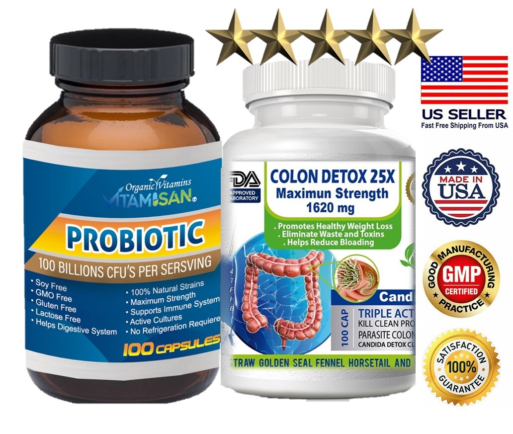 Colon cleanser probiotic detox body Intestinal Cleanse costipation flush colon