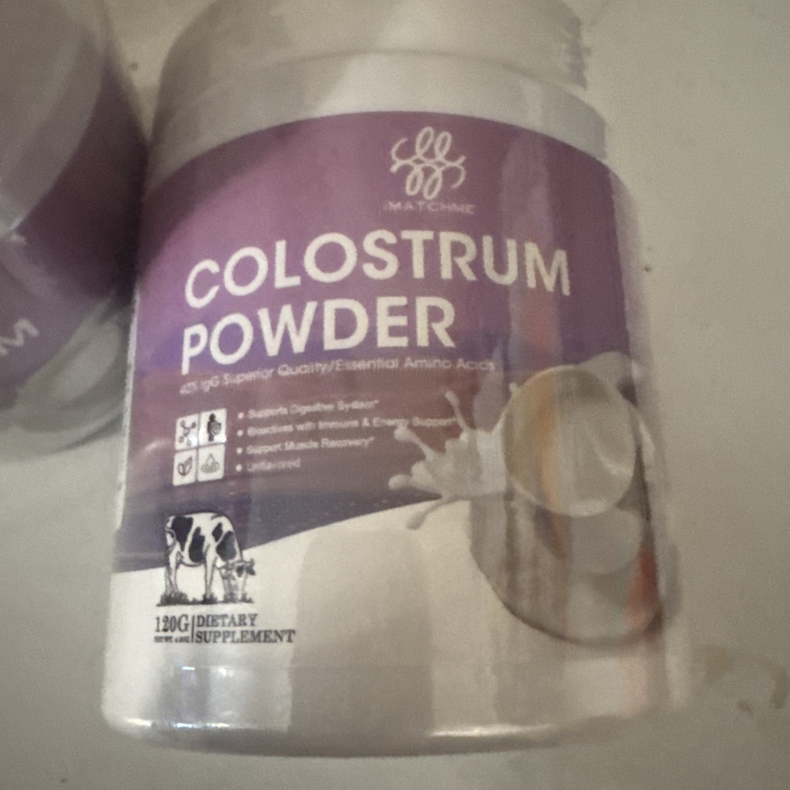 Lot Of 2 iMatchMe Bovine Colostrum Powder 120g/Each Exp 06/2026