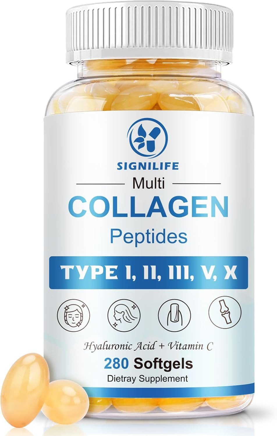 SIGNILIFE Multi Collagen Peptides for Women & Men, Hydrolyzed Collagen Peptides-
