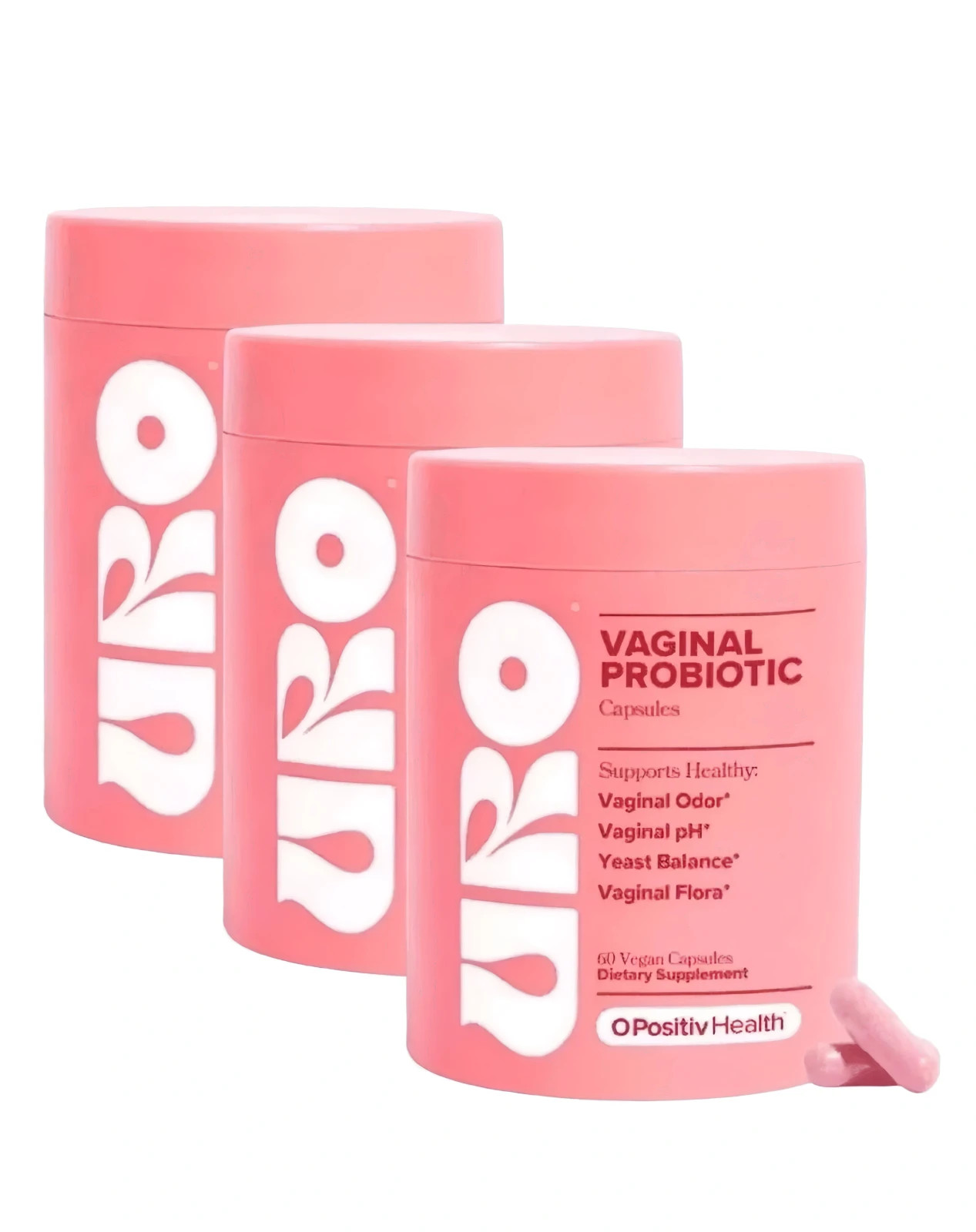 3 package URO O Positiv Vaginal Probiotics for Women pH Balance w/ Prebiotic …
