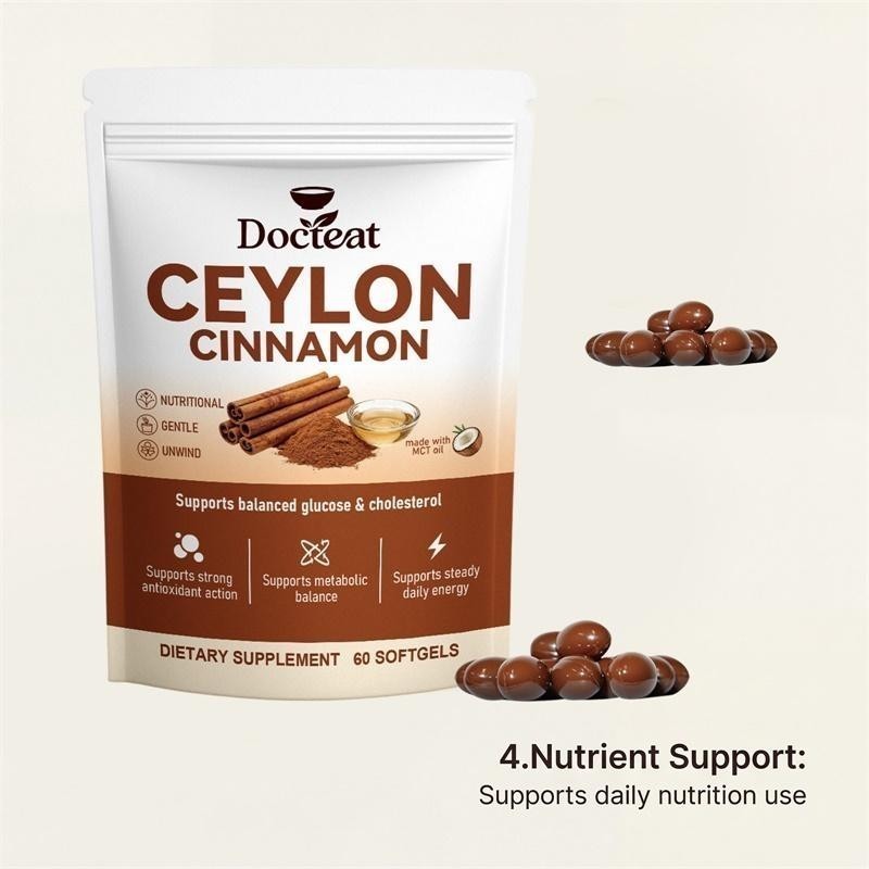 Ceylon Cinnamon Softgels with MCT Oil – 60/120/180/300 Softgels US