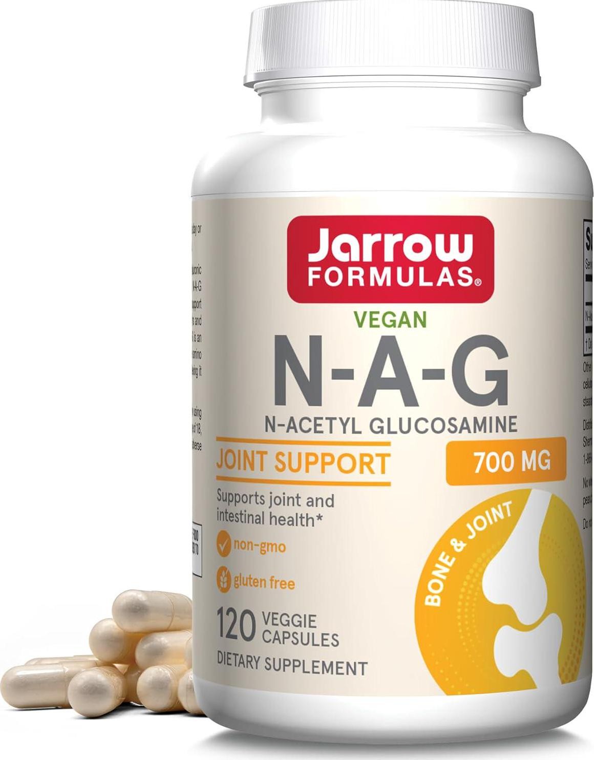 Jarrow Formulas N-A-G 700 mg, N-Acetyl Glucosamine, Acetylated Form of for Bone
