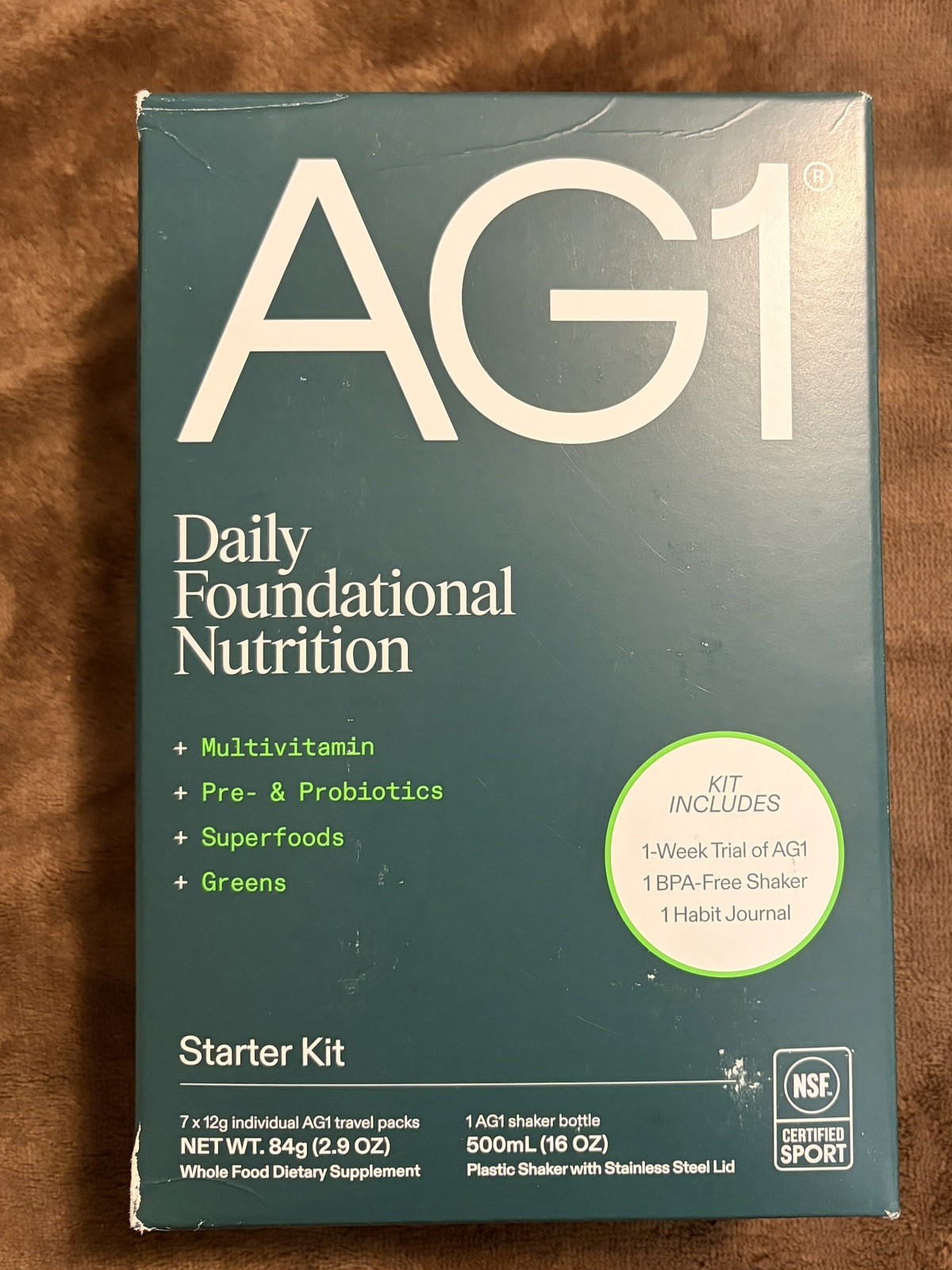 AG1 Athletic Greens Daily Foundational Nutrition Starter Kit EXP 07/2026