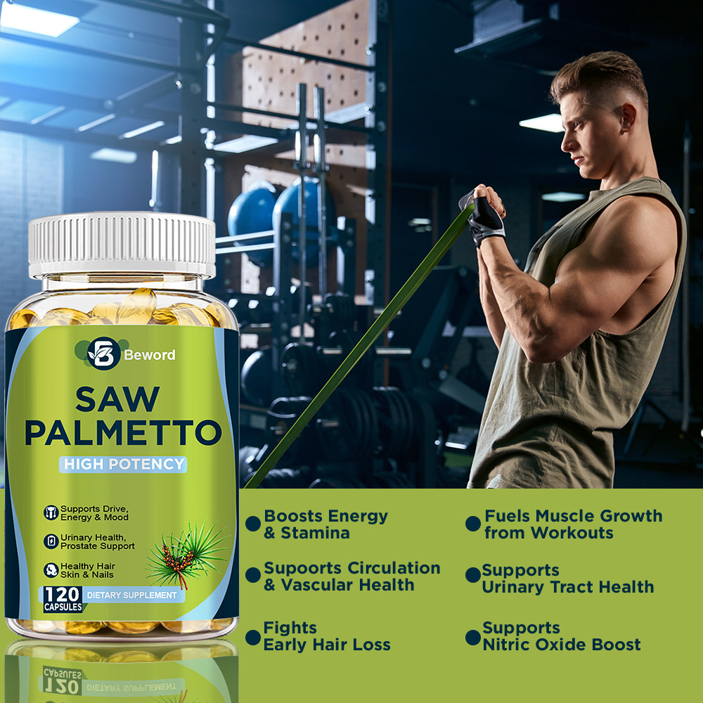 Extra Strength Saw Palmetto Extract Herbal Complex for Hair, Prostate Health