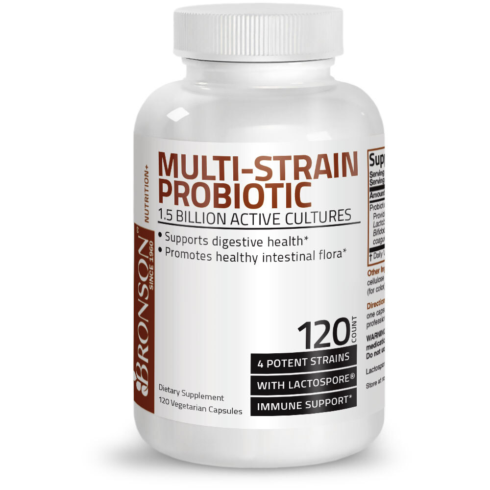 Bronson Multi-Strain Probiotic Digestive Health, 120 Vegetarian Capsules